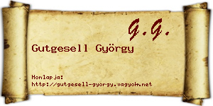 Gutgesell György névjegykártya